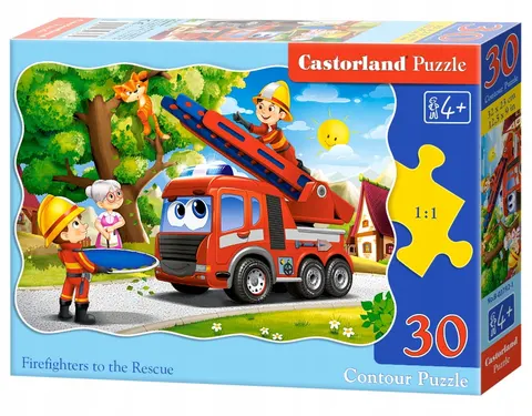Puzzle dla dzieci Castorland 30 el. Strażacy na ratunek Straż Pożarna
