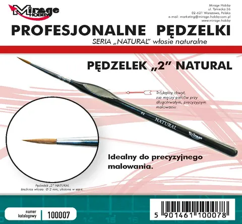 Mirage Hobby: Pędzel Natural "2" (włosie naturalne)