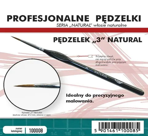 Mirage Hobby: Pędzel Natural "3" (włosie naturalne)