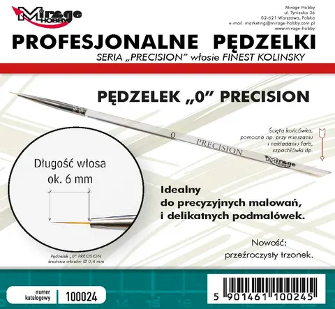 Mirage Hobby: Pędzel Precision Kolinsky "0" (finest)