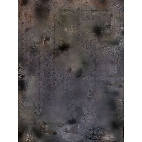Mata lateksowa dwustronna: Zrujnowane miasto 44"x60"