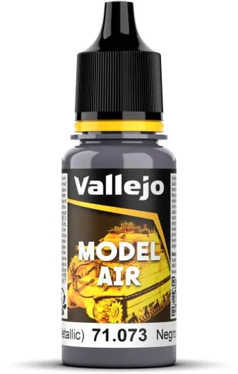 Vallejo: Model Air - Black (Metallic) 17 ml