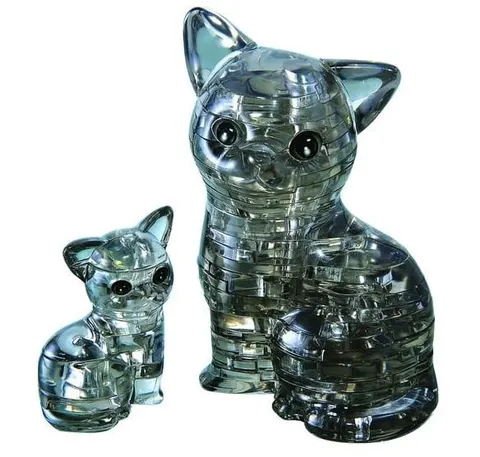 3D Crystal Puzzle 49: Kotki czarne