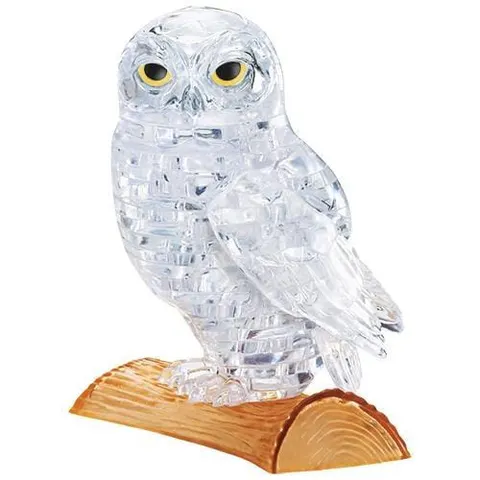 3D Crystal Puzzle 42: Sowa biała