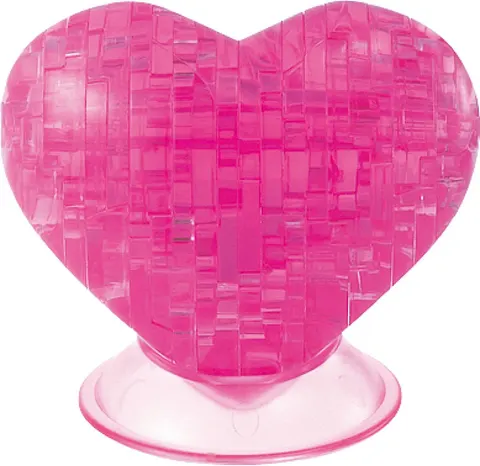 3D Crystal Puzzle 46: Serce różowe