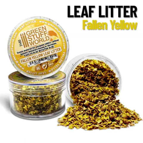 Green Stuff World: Posypka modelarska - Miniaturowe liście - Fallen yellow