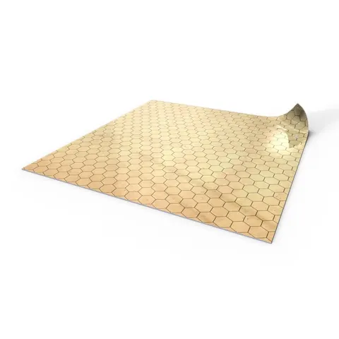 Mata suchościeralna: 80x80 cm siatka heksagonalna - Gładki Papirus