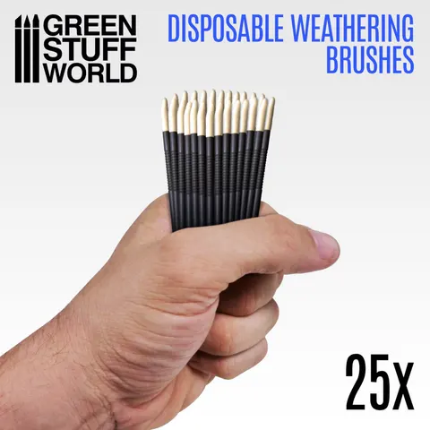 Green Stuff World: Jednorazowe szczoteczki do weathering