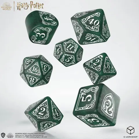 Zestaw kości Harry Potter modern: Slytherin - zielony