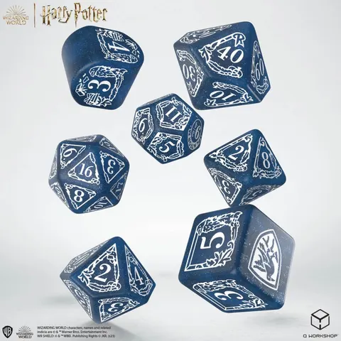 Zestaw kości Harry Potter modern: Ravenclaw - niebieski