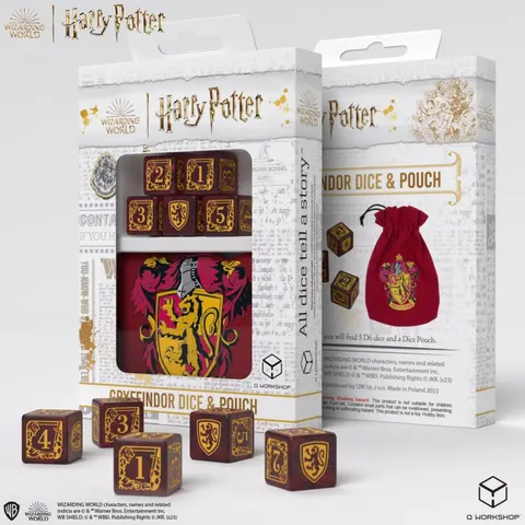 Zestaw kości i mieszek Harry Potter - Gryffindor