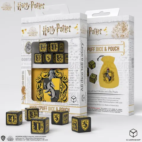 Zestaw kości i mieszek Harry Potter - Hufflepuff