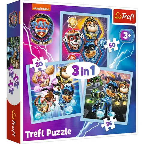Puzzle 3w1 Psi Patrol - Moc Mighty Pups