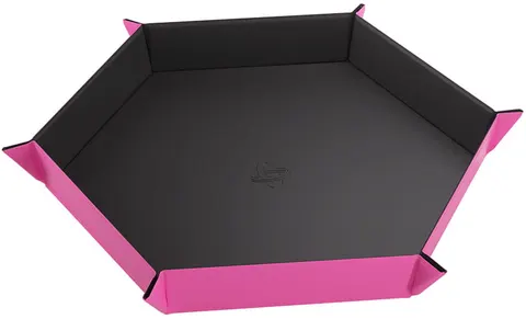 Gamegenic: Magnetic Dice Tray - Hexagonal - Black/Pink
