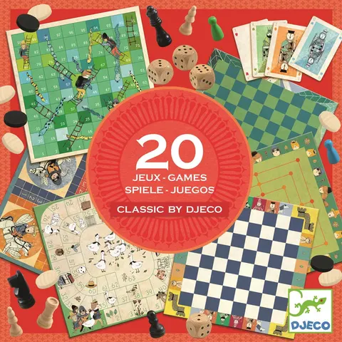 CLASSIC BOX - Zestaw 20 klasycznych gier planszowych DJECO
