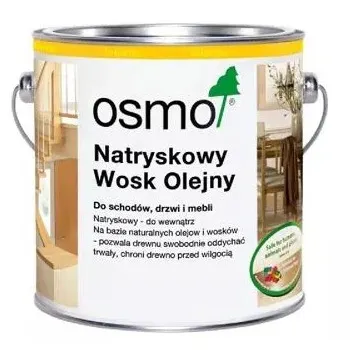 Osmo 3013 Czarny, kryjący, jedwabisty połysk Natryskowy wosk olejny 3013/1,00