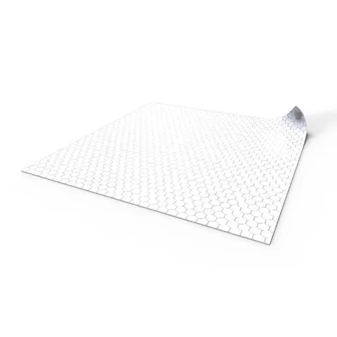 Mata Suchościeralna: 80x80 cm siatka heksagonalna - Biała