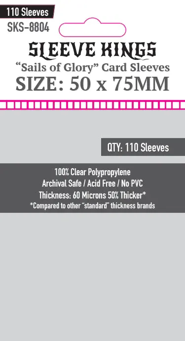 Koszulki na karty Sleeve Kings 50x75 mm 110 sztuk