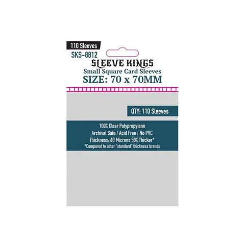 Koszulki na karty Sleeve Kings Small Square 70x70 mm 110 sztuk