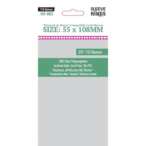 Koszulki na karty Sleeve Kings 58x108 mm 110 sztuk