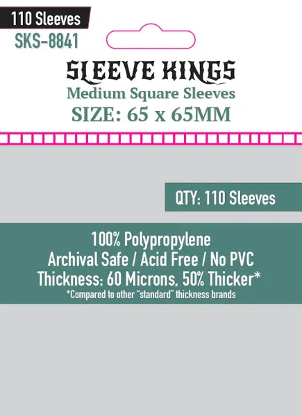 Koszulki na karty Sleeve Kings Square 65x65 mm 110 sztuk