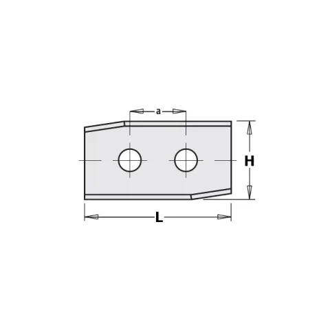 Płytki wymienne 50x12x1,5 lewe dwuostrzowe 350125
