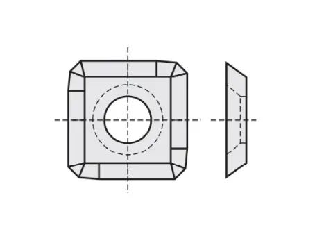 Płytki wymienne 14,3x14,3x2,5 czteroostrzowe lewe 1143254