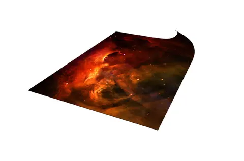 Mata gumowa jednostronna: Czerwona mgławica 44"x30" / 112x76 cm