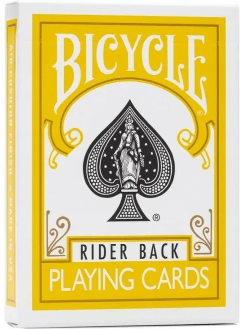 Karty do gry Bicycle: Rider back - żółty