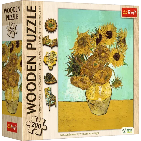 Puzzle drewniane 200 - Słoneczniki, Vincent van Gogh
