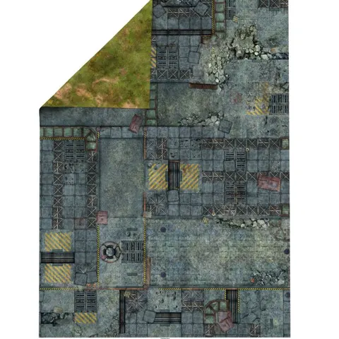 Mata lateksowa dwustronna: Upadłe Miasto 44"x60" / 112x152 cm