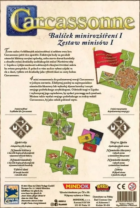 Carcassonne: Zestaw rozszerzeń/minisów I
