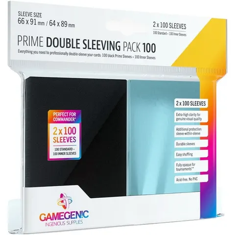 Koszulki na karty Gamegenic: Prime Double Sleeving Pack (66x91mm/64x89mm) 2x100 sztuk