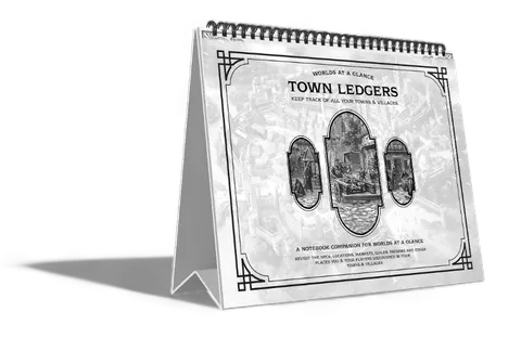 Worlds at a Glance: The Notebook - Town Ledgers (with stickers)