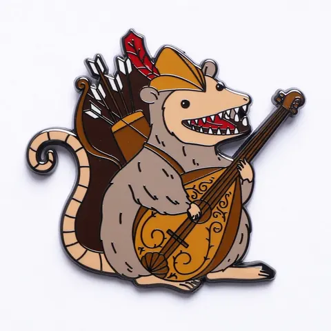 Quest's Reward Fine Art Pins: Melody Nightsong-Opossum Bard