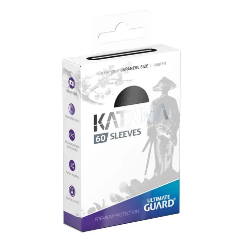 Koszulki na karty Ultimate Guard: Katana Japanese Size 60x86 mm - czarne (60 sztuk)
