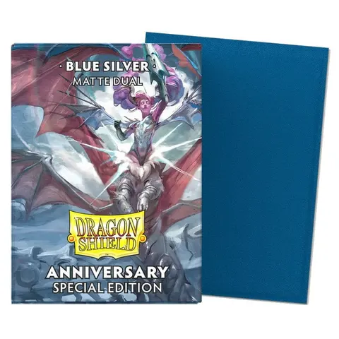 Koszulki na karty Dragon Shield Dual Matte 25th Special Edition - niebieskie - 100 sztuk