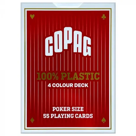 Karty do gry: Copag 4 Colour Poker - czerwone