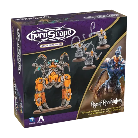 Heroscape: Revna's Rebuke – Iron Lich Viscerot and Necrotech Wraithriders Army Expansion