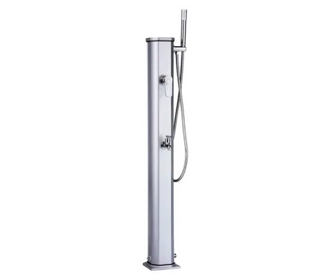 Kompaktowy solarny prysznic ogrodowy Jolly Go - Inox