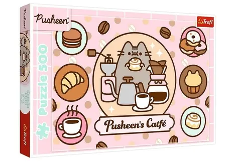 Puzzle 500 Pusheen w kawiarni