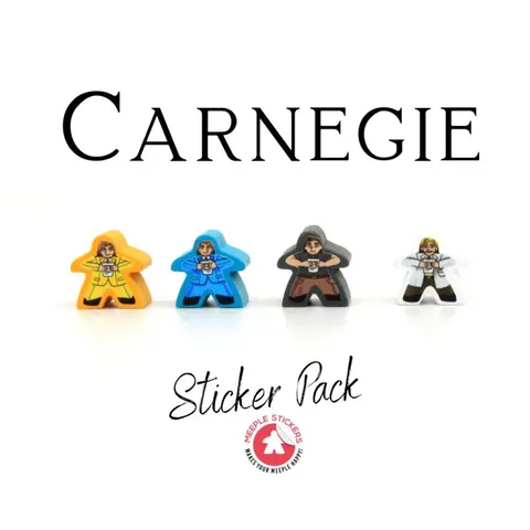 Meeple Stickers: zestaw naklejek do Carnegie