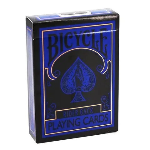 Karty do gry Bicycle: Rider Back Reverse (niebieskie i czarne)