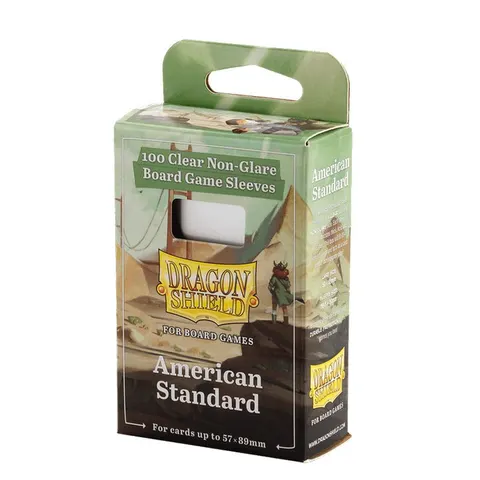 Koszulki na karty Dragon Shield Clear Non-Glare Standard American - 100 szt