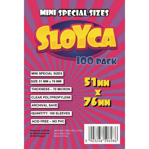 Koszulki na karty Sloyca Mini Special sizes (51x76mm) 100 szt