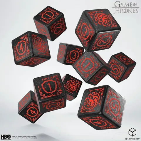 Gra o Tron - Zestaw Kości 10xK6 - Targaryen