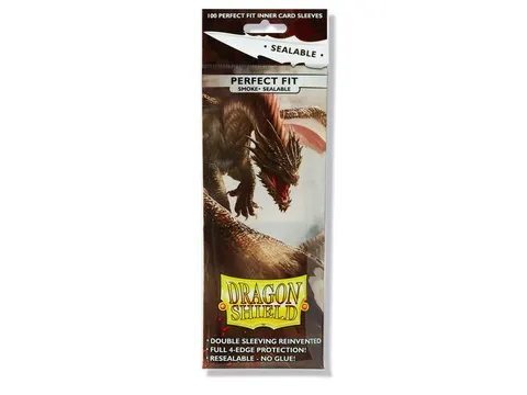 Koszulki na karty Dragon Shield: Perfect Fit Sealable - Smoke 100 sztuk