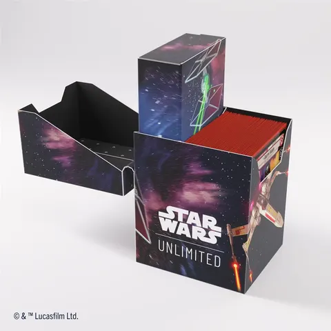 Pudełko na karty Gamegenic Star Wars Unlimited: Soft Crate - X-Wing / TIE Fighter