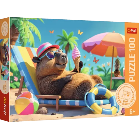 Puzzle 100 Relaks w stylu kapibary