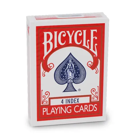 Karty do gry Bicycle: 4 Index (+4 Routines) - Red Back